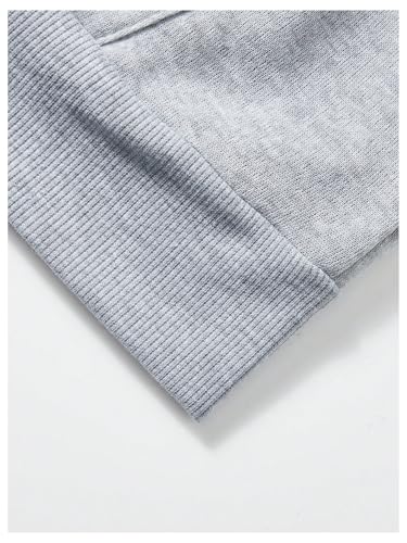 SHENHE Men's Drawstring Zip Up Hoodie Casual Drop Shoulder Hooded Sweatshirt with Pocket4