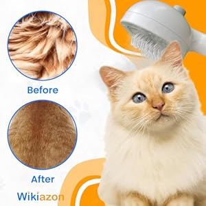 4 In 1 Cat Steam Brush, Self Cleaning & Anti Static Shedding Spray Comb, Hair Removal Misting Cat Brush, Rechargeable Steamy Grooming Comb For Dog, Essential Pets Accessories (White Pro)