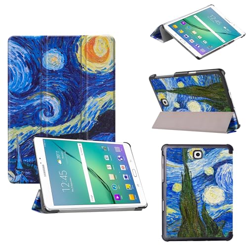 Tri-Fold Case Compatible with Samsung Galaxy TAB S2 8.0 inch Tablet (SM T710/T713/T715C/T719C), Includes a Screen Protector - Premium PU Leather Tri-Fold Cover with Auto Sleep/Wake