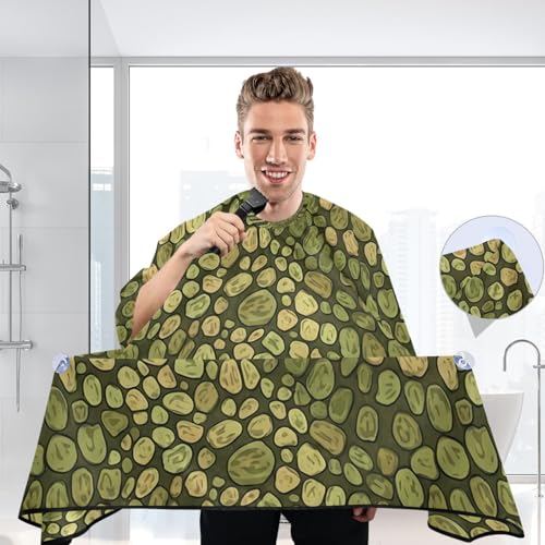 Capa de Barbería Impermeable para Hombre Kigai Green Pebble miniatura 6