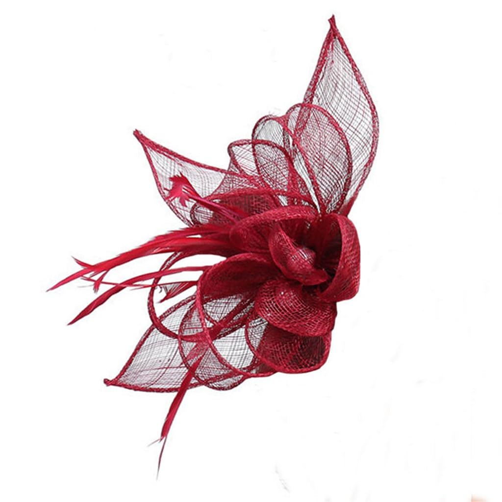 Chapeaux de mariage pour femmes coiffe de soirée chic plume élégante