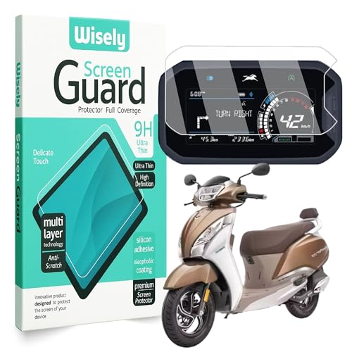 Image of Wisely Premium Screen Guard for New TVS JUPITER 125 DT SXC 2025 Scooter TFT Display Digital Meter Protector Instrument Cluster Accessory, Easy installation kit, HD Clear, Full Cover