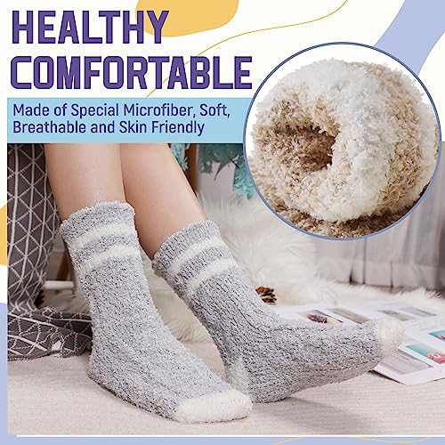Image of DoSmart Fuzzy Socks For Women Slipper Warm Fluffy Soft Winter Cozy Plush Cabin Sleep Christmas Home Socks
