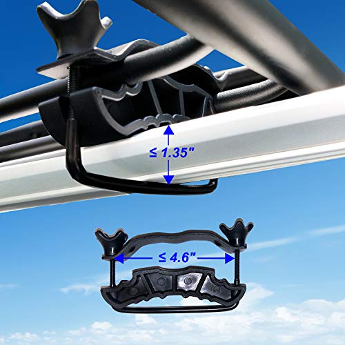 Roof Rack Cargo Basket, Universal Car Top Carrier Rack Adjustable Length 43/64 inches Anti-Rust Car Top Luggage Holder Carrier Basket 150lb with Removable Extension Kit Wind Fairing - Thumbnail 4