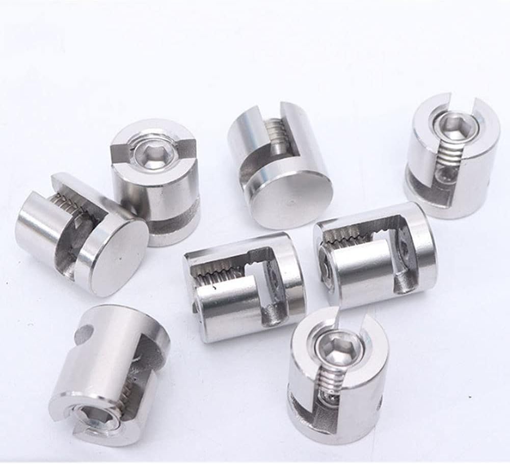 Qinwuwu Stainless Steel Cable Railing Cross Cable Clamps for Wire Rope Clips Fitting for Wall Trellis System 20pcs (5mm)