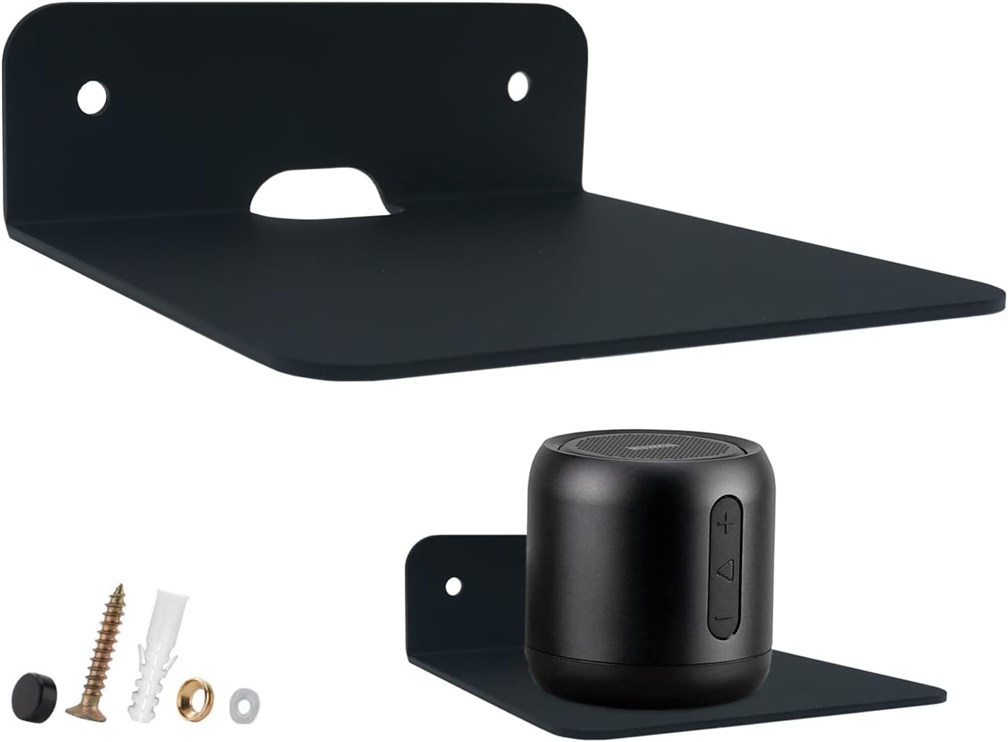 SHTCSZBA Small Floating Shelf Speaker Shelf, 4.25 inch