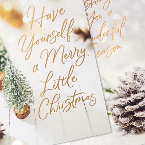 Tarjetas de Navidad Hallmark con árboles de cepillo ideales para acompañar regalos 6