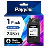 Payyink Replacement for 245XL (1-Pack, Black) Ink Cartridge Compatible for Canon 245 245XL Black Ink Cartridge Work with MX492 MX490 MG2920 MG2420 MG2520 TS3320 TS3322 Printer