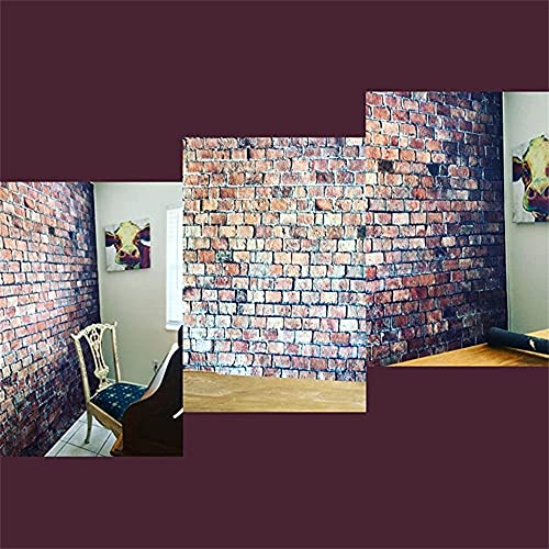 LFEEY 7x5ft Vintage Red Brick Wall Photo Backdrop for Photoshoot Old Brickwall Backdrops for Photography Newborn Baby Girls Adults Portrait Baby Shower Wedding Background Wallpaper Photo Studio Props