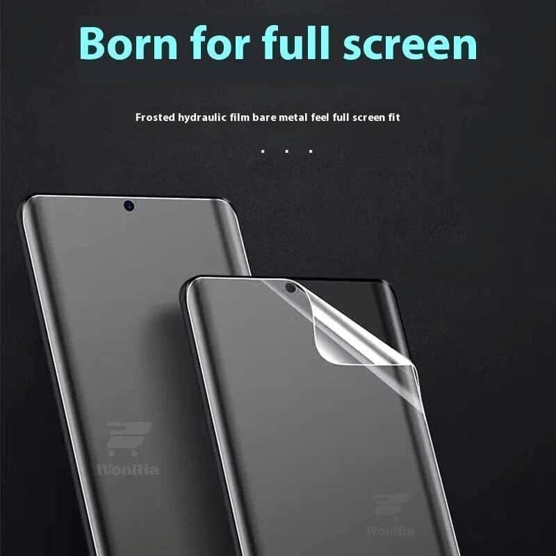 Image of WonRia Pack 2 - Matte Screen Guard Protector For Vivo S2 5G Unbreakable Membrane | Flexible TPU Matte Film | Edge to Edge Installation Kit | Transparent