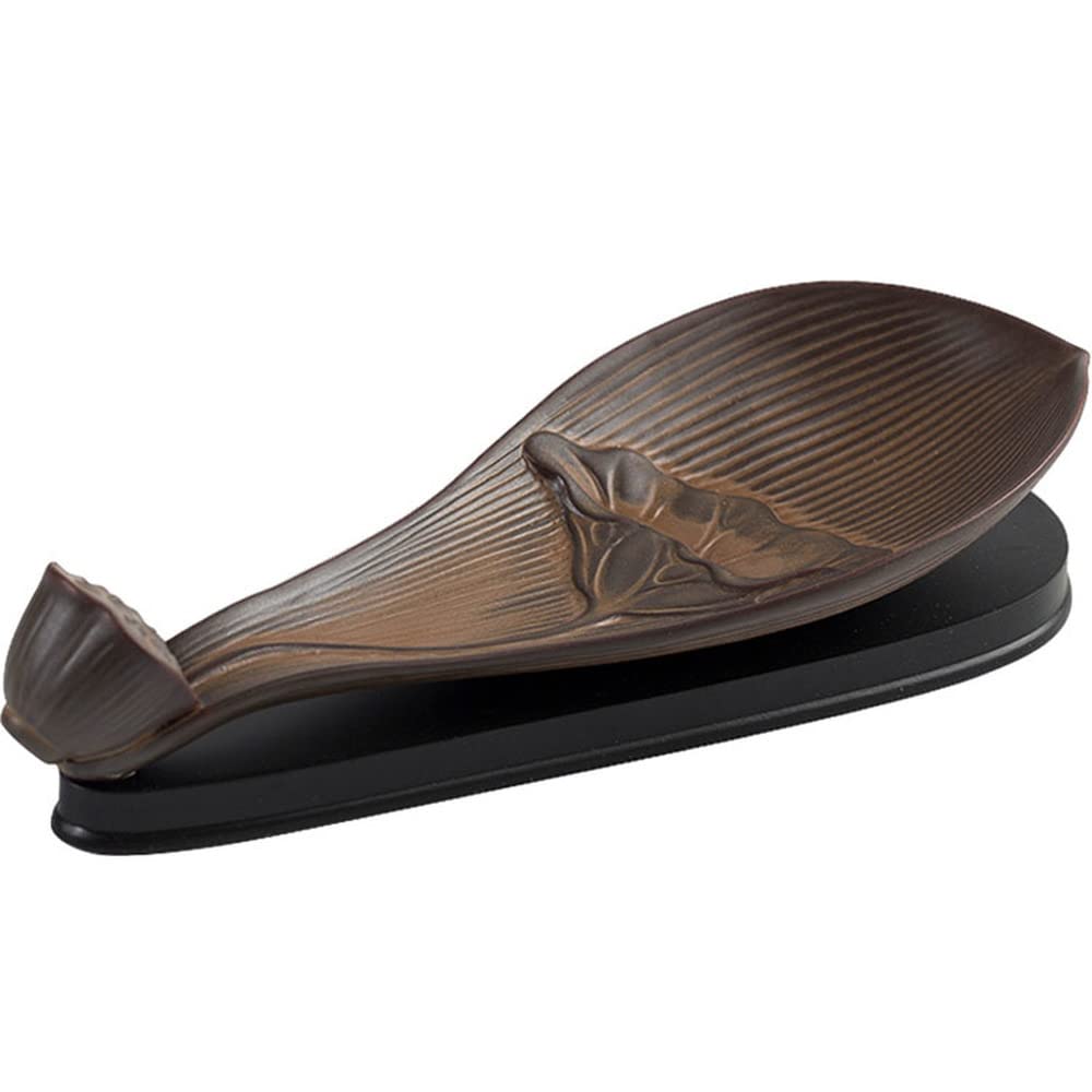 Brûleur d'encens en céramique XIALON motif lotus de 23,9 cm pour bâtonnets