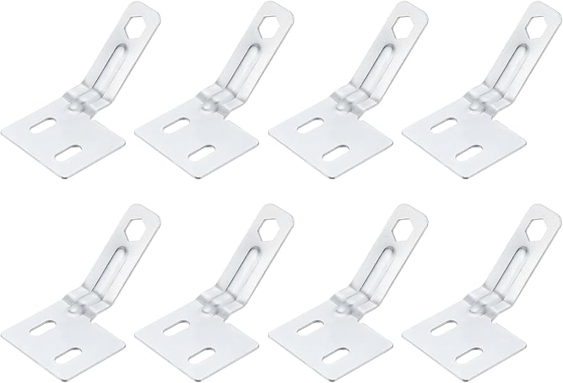 Uxcell - Herrajes para puertas plegables, paquete de 8 alineadores de superficie de puertas plegables, kit de piezas de reparación para puertas corredizas de armario, puertas plegables, color plateado