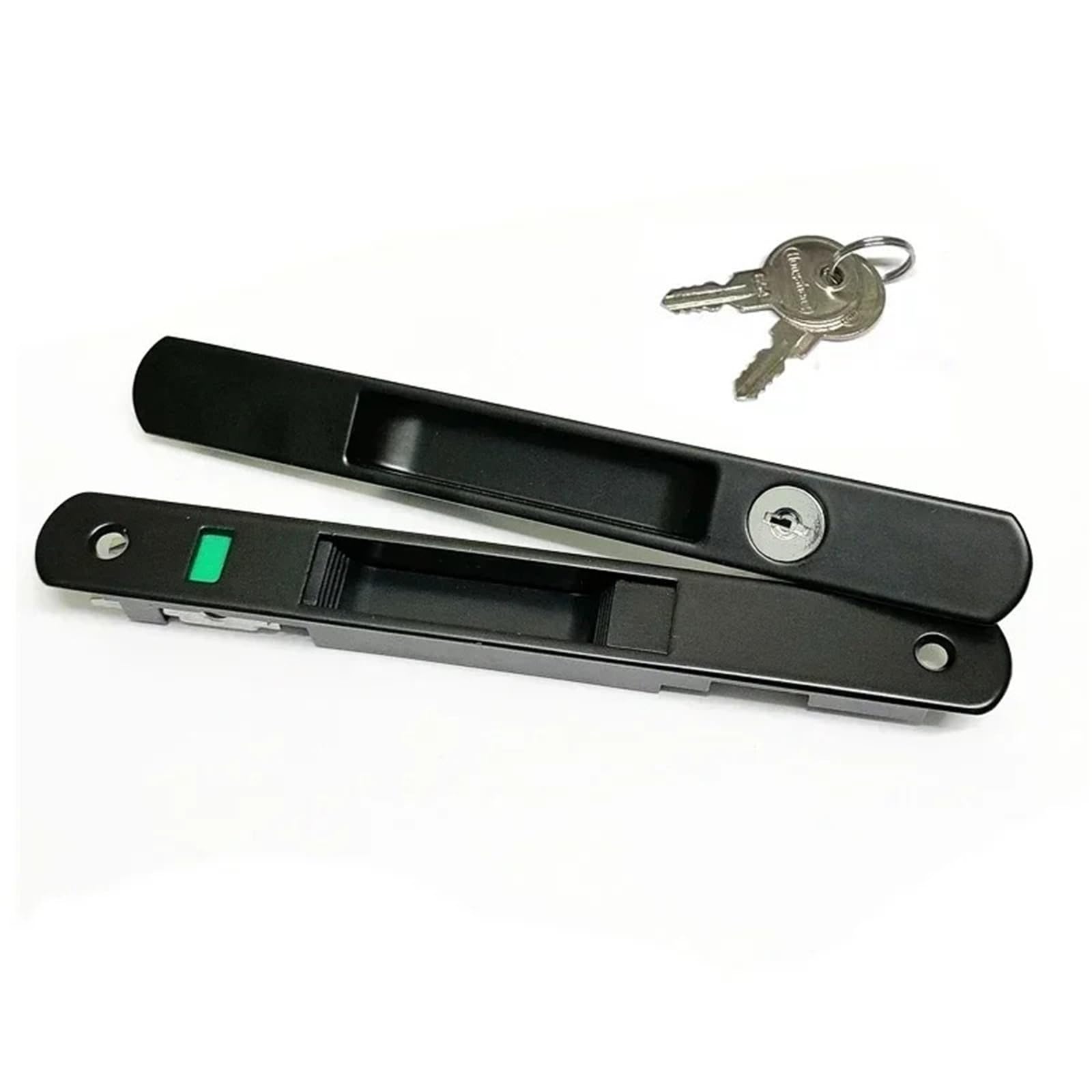 Serrure de porte coulissante MMS228 noire avec clé et indicateur couleur