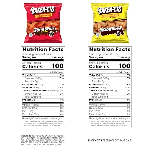 Baken-Ets Pork Rinds, Variety Pack, 0.625 Ounce (Pack of 24) - Thumbnail 2