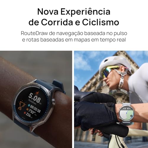 SmartWatch, HUAWEI WATCH GT 5 46mm, Nova experiência de corrida e ciclismo, Sharp-Edged Design, Até