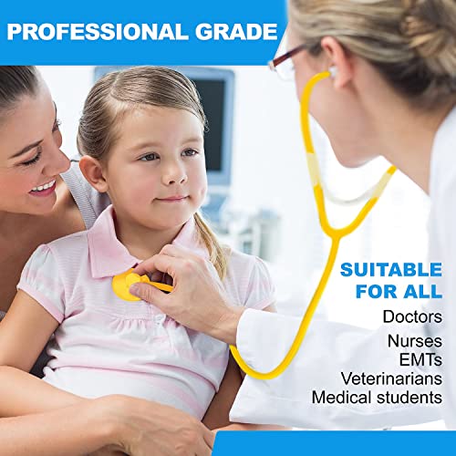 PrimaCare DS-9294 Disposable Stethoscope with Sound Sensitive Chestpiece and 22" PVC Tubing, Yellow, Pack of 10 by Primacare - Image 5