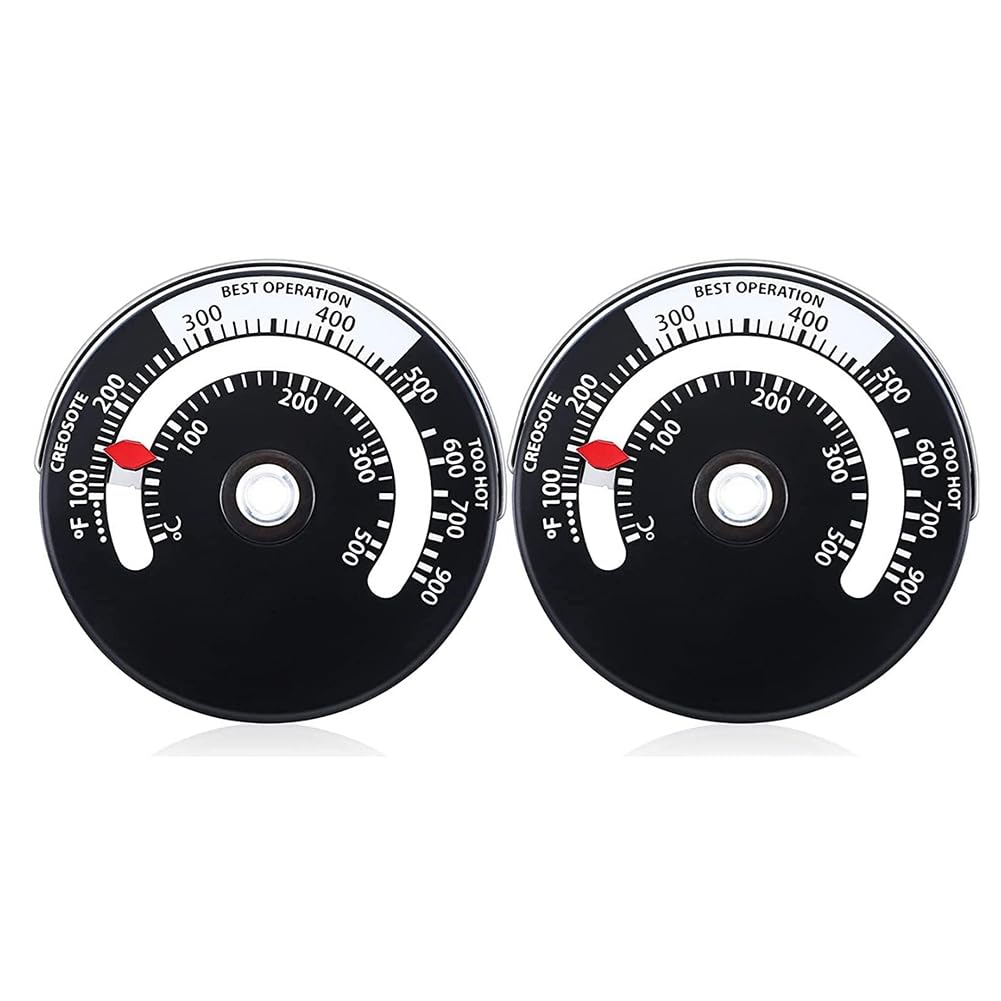 Hndhbfgrt For Wood Stove Thermometer for Wood Burning Stoves Magnetic Oven Temperature Meter Fire Stove Pipe Sensor