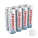 8 Pcs Tenergy Premium AA 2500mAh High Capacity NiMH Rechargeable Batteries with 2 AA Size Cases