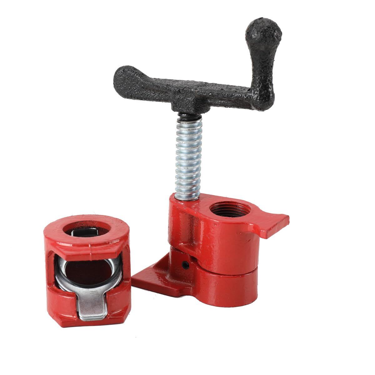 Juego de abrazaderas de tubo, abrazaderas de trabajo de metal de hierro, kit de herramientas de encolado de liberación rápida para carpintería y proyectos de bricolaje