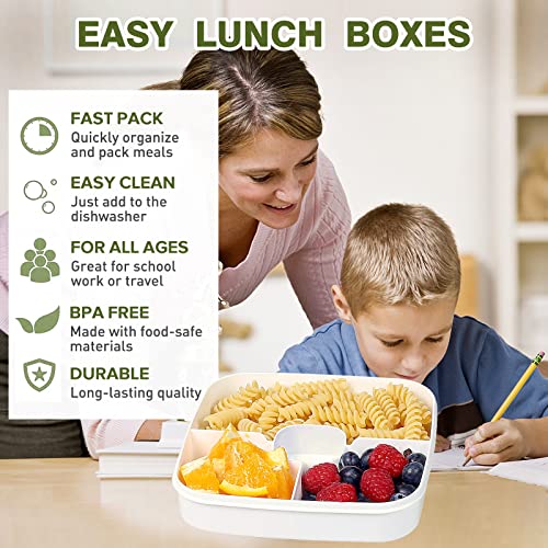 Shopwithgreen 52 Oz To Go Salad Container Lunch Container, Bpa-Free, 3-Compartment For Salad Toppings And Snacks, Salad Bowl With Dressing Container, Built-In Reusable Spoon, Microwave Safe #TOP2