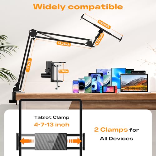 2 Pack Phone Holder for Bed & Tablet Holder for Bed Gooseneck Phone Holder - image 2