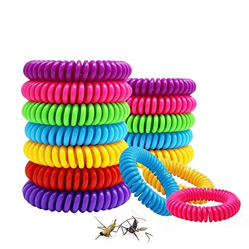 Preisvergleich Produktbild sopplea Mückenschutz Armband,Anti Mücken Armband,Moskito Armband,Deet-Free, Ungiftig, Wasserdicht Einstellbar für Erwachsene und Kinder 20 Pack