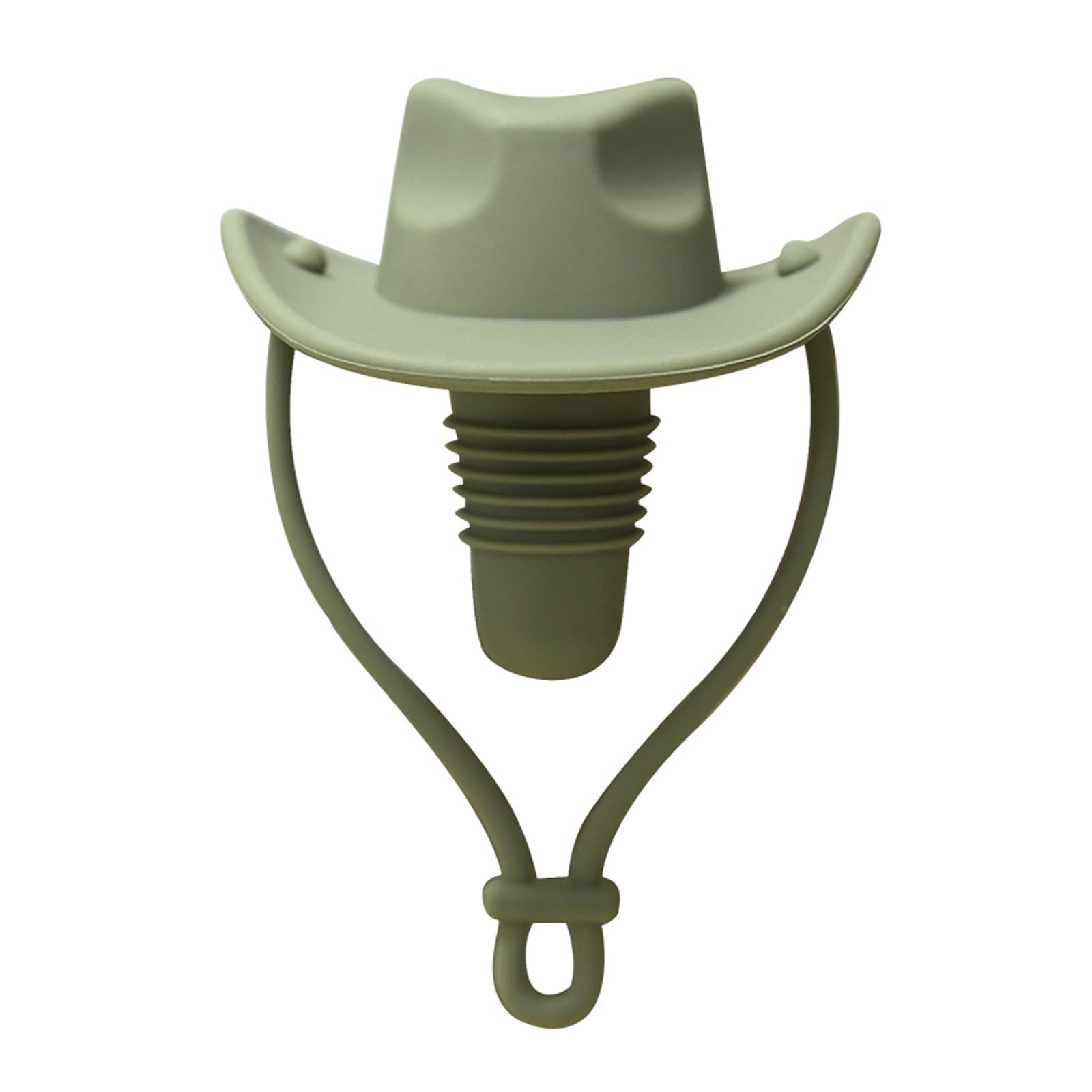 Silicone Wine Stopper, Funny Hat Shaped Wine Stoppers Decorative Wine Sealer Bottle Caps, Cute Kitchen Gadgets Wine Accessories Tools Gifts (Green)