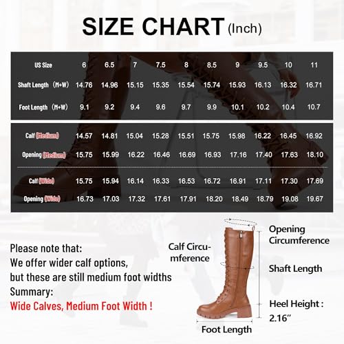 Image of Vepose Women's 953 Knee High Combat Boots Chunky Platform Heel, Lace Up Gothic Punk Work Boots for Dresses and Jeans