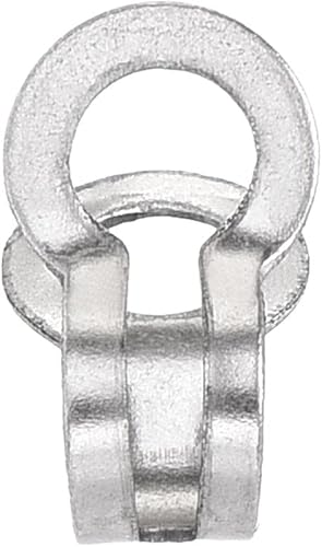 Miniatura 4 de uxcell Conector de cadena de bolas, 0.079 in, 0.094 in, doble anillo, conexión de bucle de acero inoxidable, paquete de 20