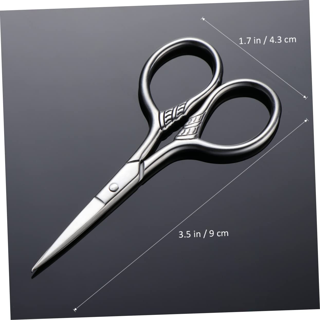 FOYTOKI Stainless Steel Beard Trimmer for Men Mustache Scissors Anti-slip Grip for Precise Cutting