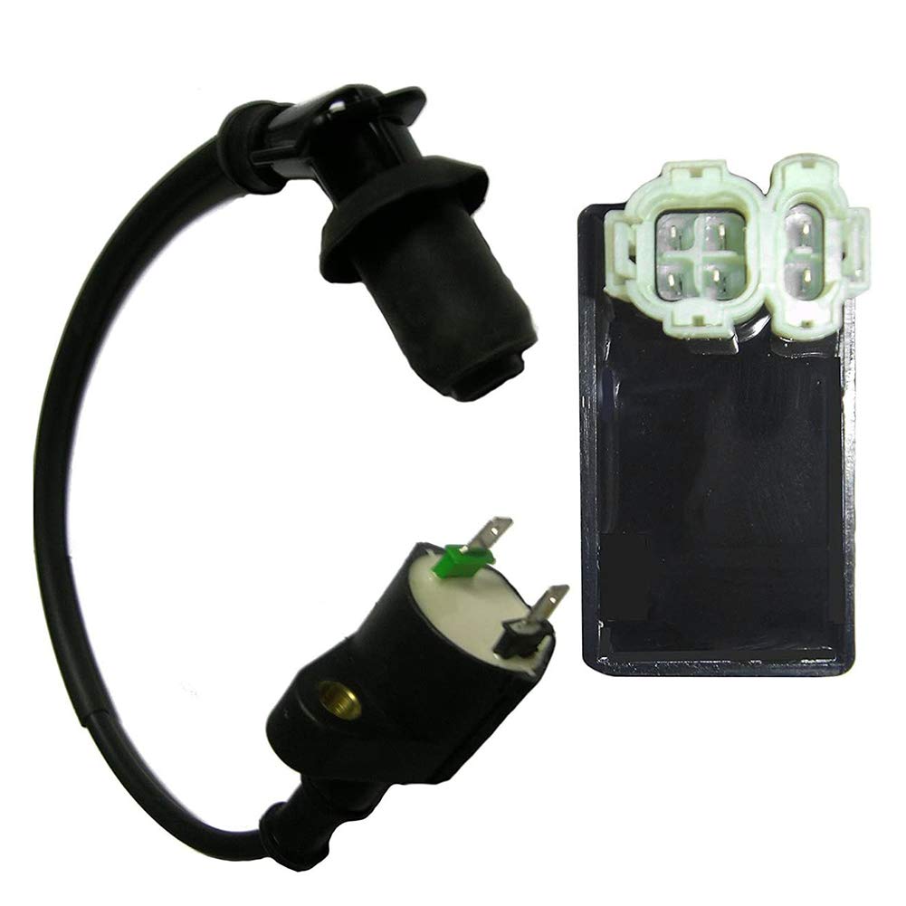 Amhousejoy CDI Box and Ignition Coil Spark Plug Wire Fits 2004 2005 2006 2007 2008 2009 Honda CRF 50