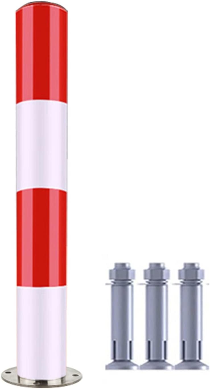 Reflective Safety Bollard Steel Traffic Delineator Post with Reflective Tape for Home Garage Street Decor or Traffic Sensitive Areas