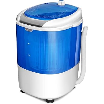 COSTWAY Mini Washing Machine 170 W Travel Washing Machine with Dry Spinner Camping Washing Machine 2.5 kg Capacity Small Washing Machine Deep Cleaning for Underwear Baby Clothes [Energy Class E]