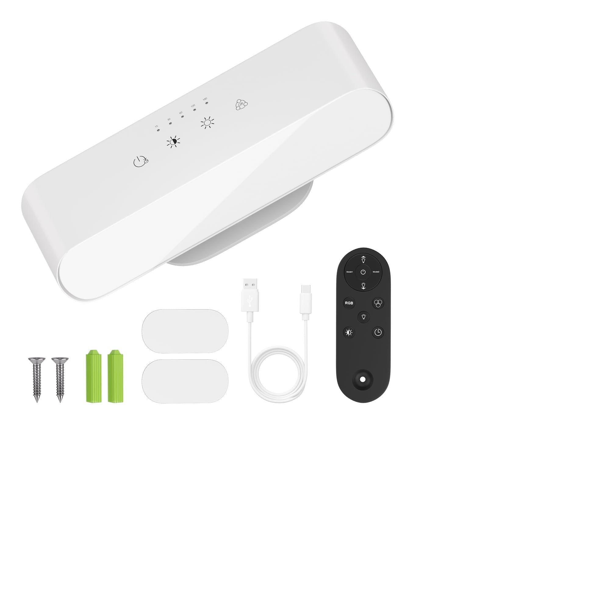 Reglaaly Wall Sconces Battery Operated Lights, 360° Rotate Magnetic Rechargeable Wall Mounted Lamp with 3 Color Temperatures & 9 RGB Modes, Wireless Wall Lights for Bedroom, Picture, Living Room