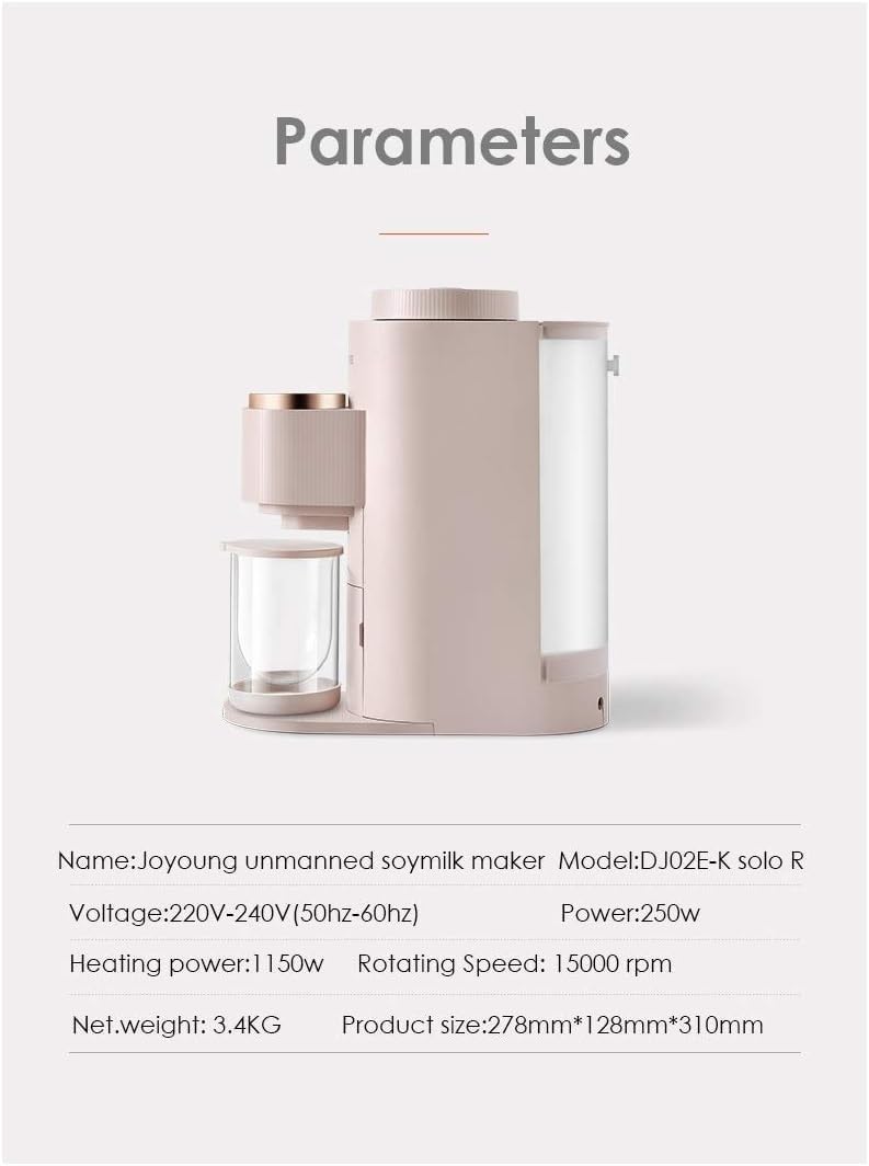 Soymilk Maker Blender Fully Automatic Wall-breaking Filter-free 250W 110V-240V 15000rpm