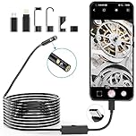 Lightswim 1920P Dual Lens Endoscope Snake Inspection Camera, Type C Borescope, Scope Camera with 8 LED Lights for Android and iOS Smartphone, iPhone, iPad, Samsung (16.5 FT/5M)