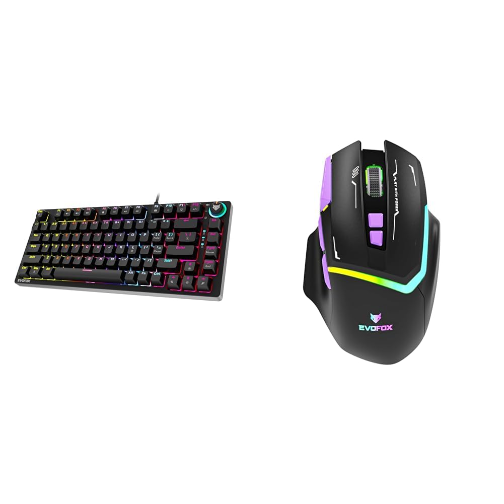 EvoFox Katana X2 TKL Mechanical Gaming Keyboard| Wired-Black Banshee Rechargeable Wireless Gaming Mouse-image-15
