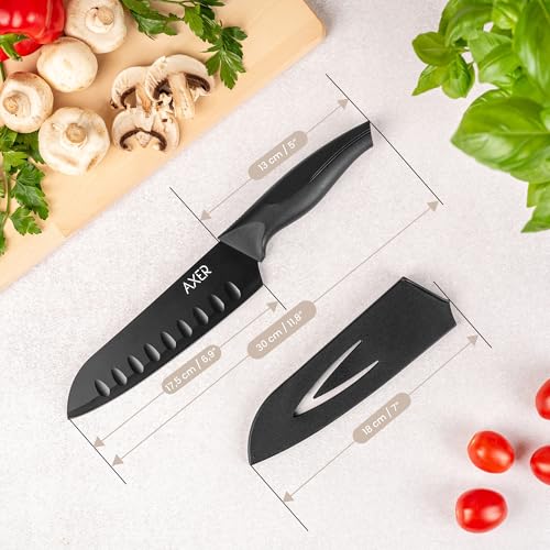 Miniatura 5 de Axer Cuchillo Santoku 18 Cm - Cuchillo Chef Profesional - Cuchillo Japones Profesional - Cuchillo Cocina Profesional - Japanese Chef Knife - Santoku Knife Kitchen