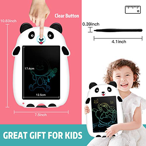KingsDragon LCD Writing Tablet Drawing Doodle Board, Colorful Toddler Doodle Board Drawing Tablet, Erasable Reusable Electronic Drawing Pads, Educational and Learning Toy for Boys Girls(Panda) - Thumbnail 2