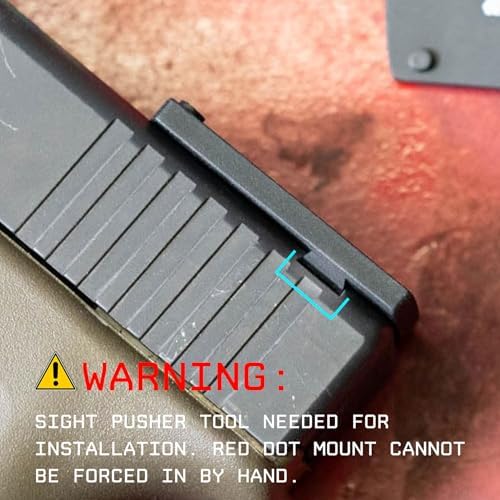Monstrum Dovetail Red Dot Mounting Plate for Glock Pistols | for Non-MOS Version Glock 17 19 20 21 22 23 34 35 40 41 45 47 | Compatible with Holosun RMSc/407k/507k/K Footprint Red Dots Detail