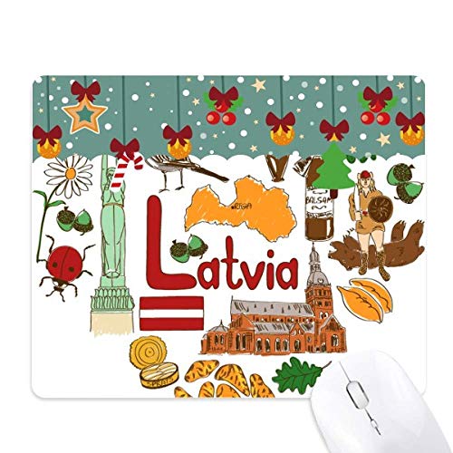 Tapis de souris Lettonie motif cœur pour éviter la fatigue de la main