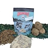 HungryFish Groundbait Fishing Chum Mix – Natural Fishing Bait for Carp, Catfish, Bluegill & Crappie – Strong Scent Trail, Fast Attraction, Safe for Lakes, Ponds & Rivers (Fly Larva)