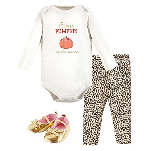 Image of Hudson Baby Unisex Baby Cotton Bodysuit, Pant and Shoe Set