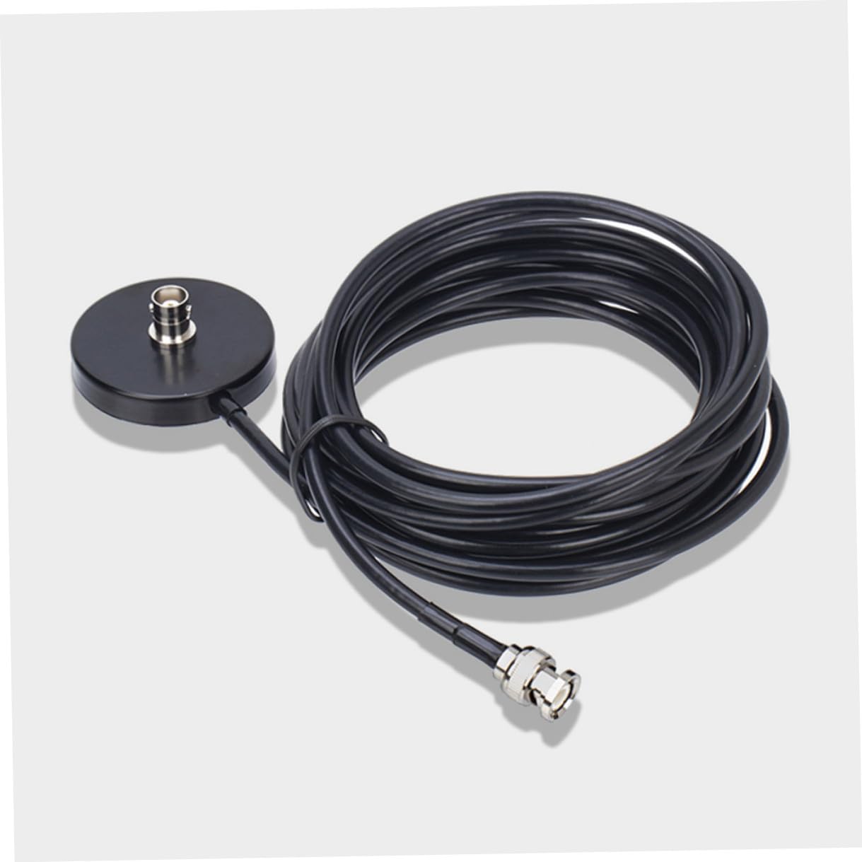 Base de Montaje con Cable de 5 Metros de Antena Magnética para Coche Soporte Resistente a Rayaduras con Diámetro de Instalación de 5.4cm para Radio Móvil