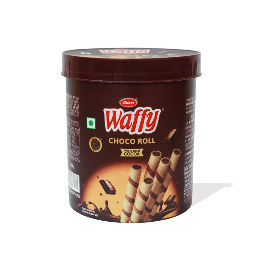Dukes Waffy Chocolate flavoured Wafer roll Jar (250g)