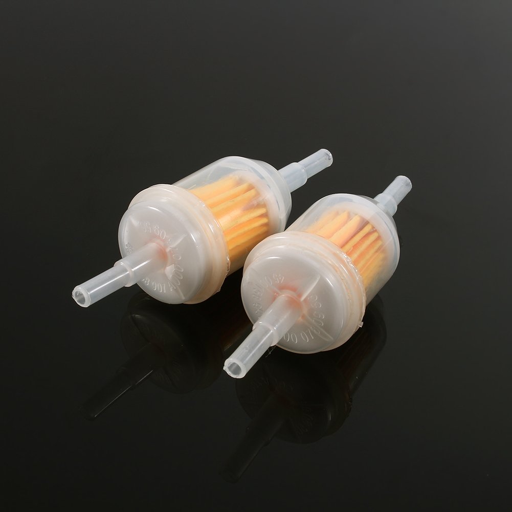 Filtre à Carburant en Ligne pour Moto - Filtre à gaz Hors-Bord en Ligne 2X Tuyau d'essence en Ligne Universel pour Moteur de Voiture Filtre à Carburant réutilisable Tuyau de 6 à 8 mm