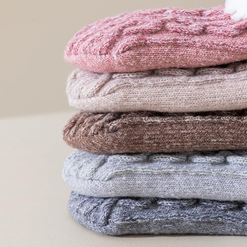 Image of Fluffy Fuzzy Slipper Socks with Grips for Women & Men for House | Unisex, Non-Slip, Thick Fleece Lined, Warm, Cozy, Sleeping, Winter, Cold Weather, Indoor Floor