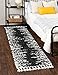 Rugs.com Serenity Shag Collection Rug, Runner Black and White Shag Rug Perfect for Hallways, Entryways 2ft x 6ft Runner