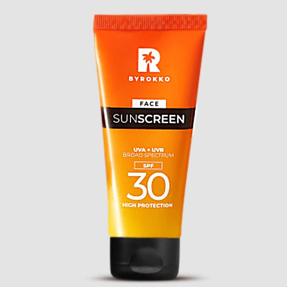 BYROKKOFace Sunscreen SPF 30 | Light Moisturizing Emulsion with High UVA/UVB Protection Formula For Daily Use (50 ml)