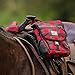 Jeffers Expression Horn Bag for Horses, Buffalo Check – Water Resistant Saddle Bag with Multiple Pockets, Adjustable Strap – Western Bag for Travel, Trail Riding, Storage & Gear Organization